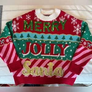 Festive Red and Green Christmas Sweater